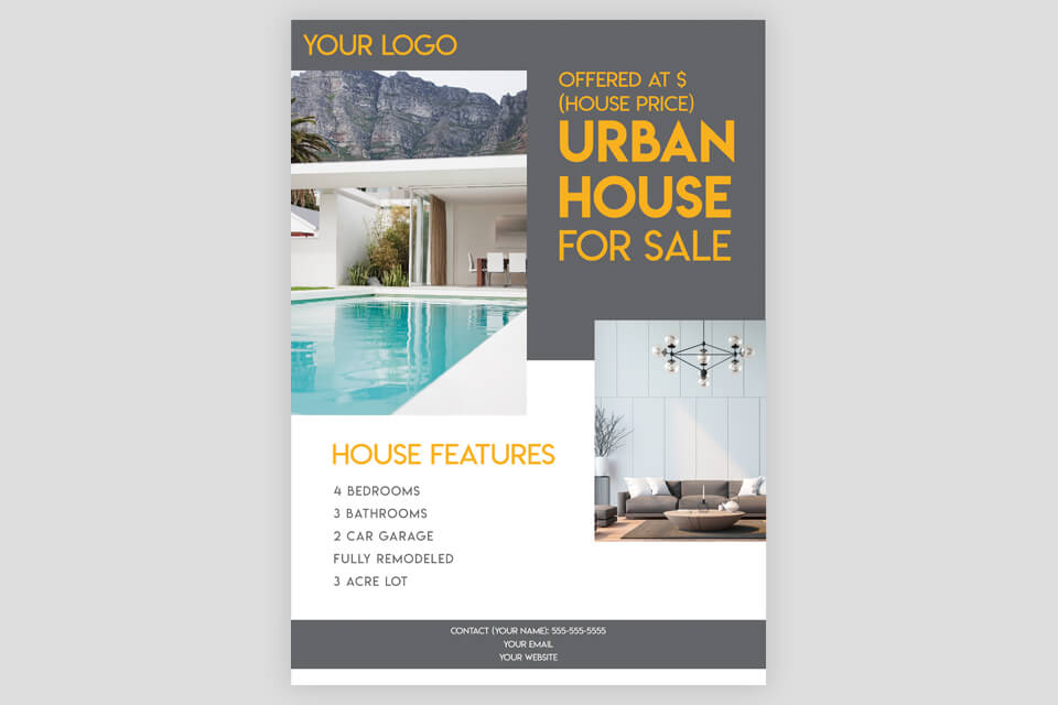 modern property free real estate flyer templates